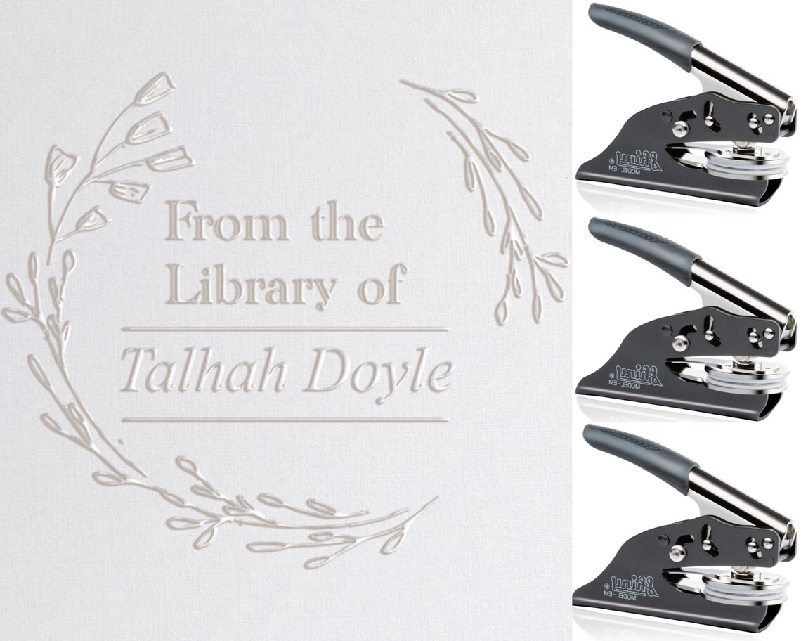 Custom Book Embosser Personalized Embosser Stamp Book Etsy UK