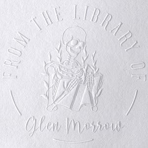 Grabador de libros de biblioteca personalizado, regalo Ex Libris personalizado (40 mm)