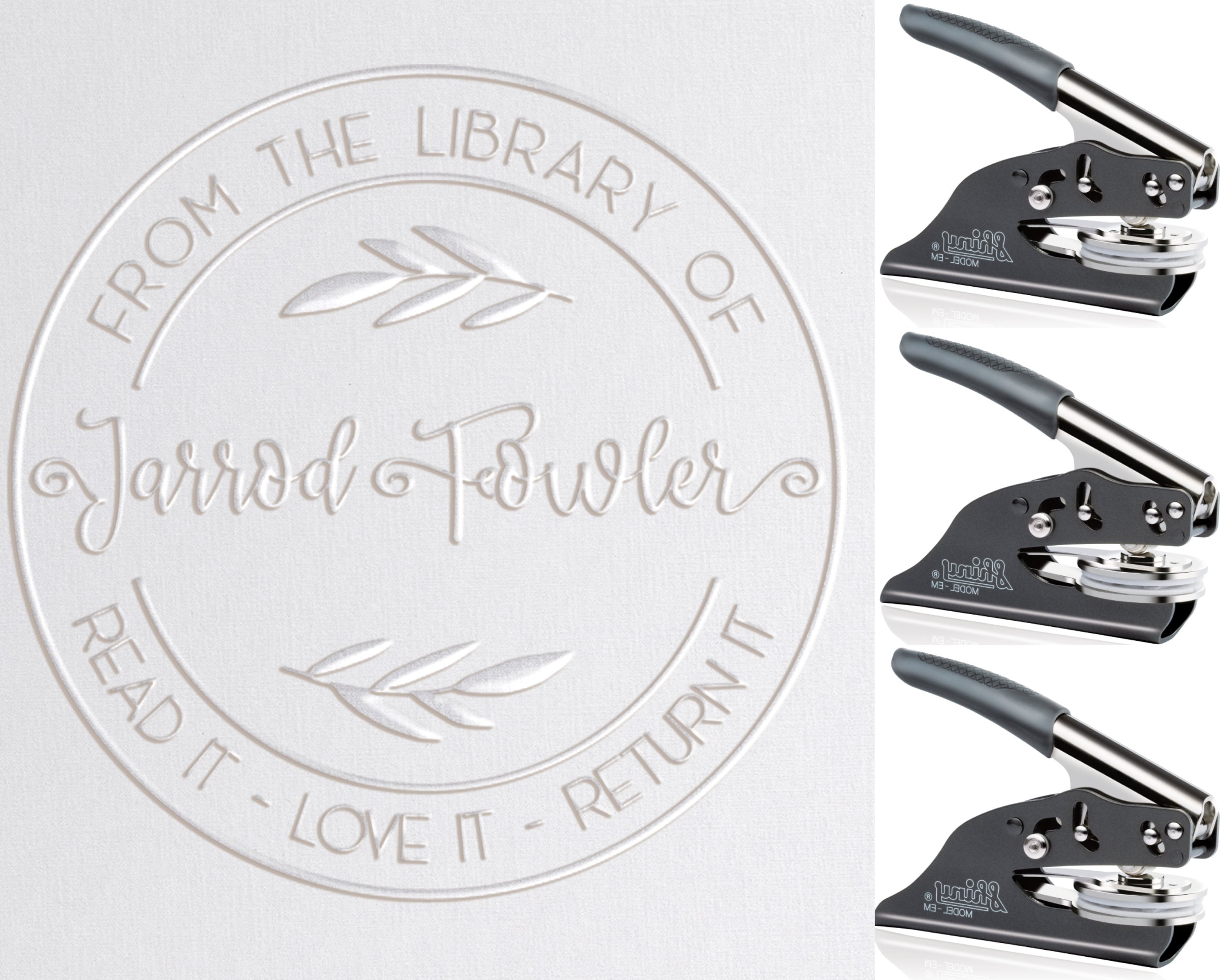 Personalized Book Embosser 10 Designs Ex Libris Custom Etsy UK