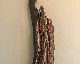 Metallic Copper Driftwood Art