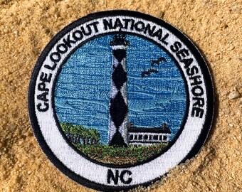 Cape Lookout  Embroidered Iron On Patch