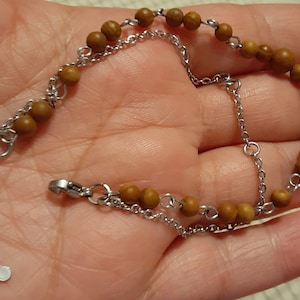 lovely hand crafted stainless steel gemstone necklace