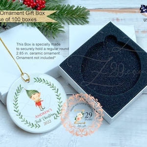 Ornament Box with foam insert-Gift box for porcelain Christmas ornament with foam insert-100pc