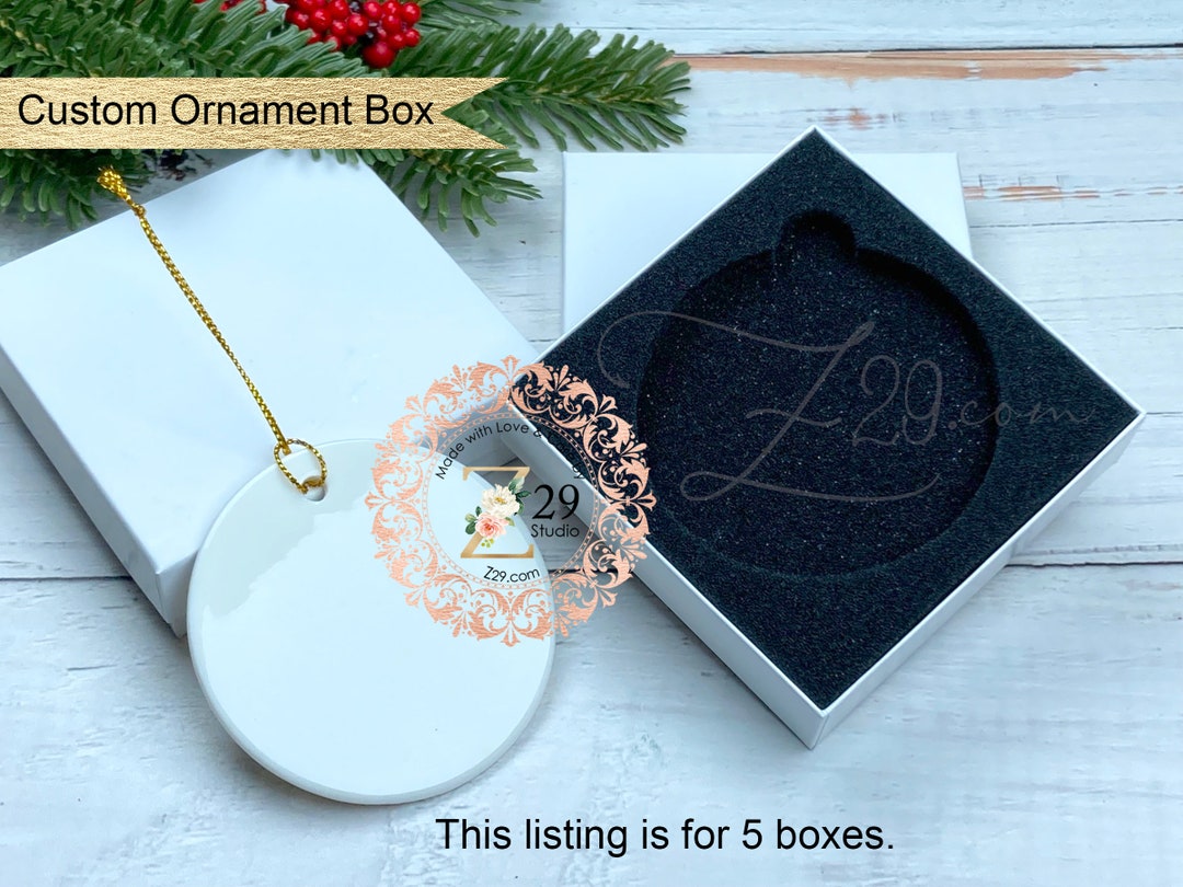 Gift Box for Porcelain Christmas Ornament With Foam Insertgift Box for