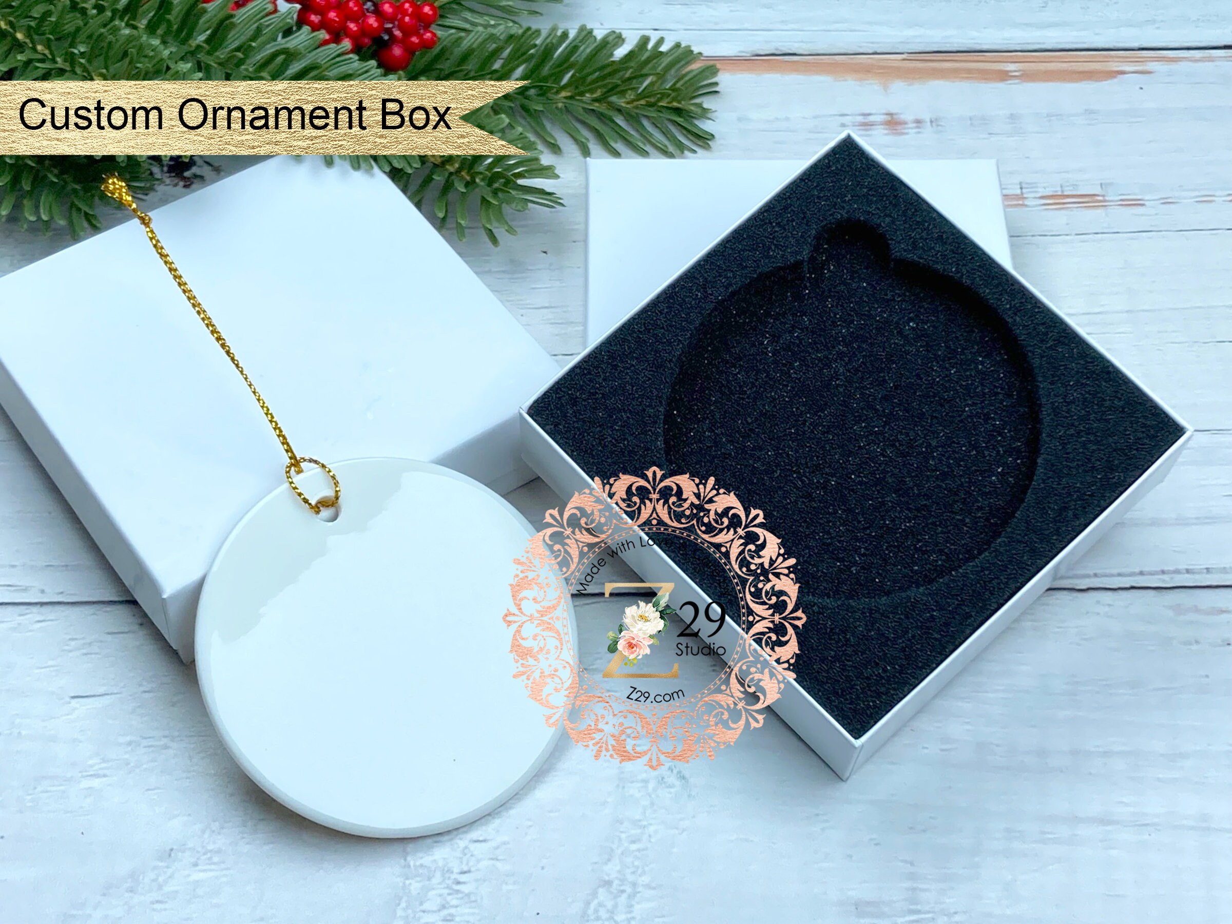 Ornament Box With Foam Insert-gift Box for Porcelain Christmas Ornament ...