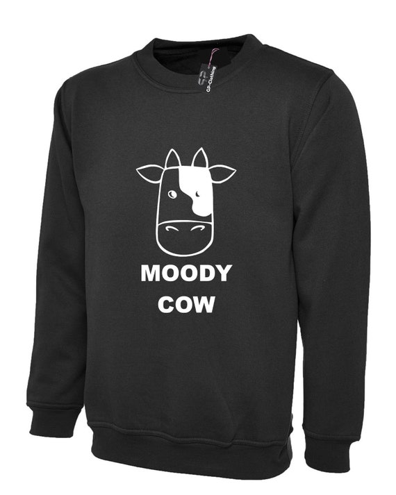 Moody Cow Sweatshirt Jumper Sweatshirt 