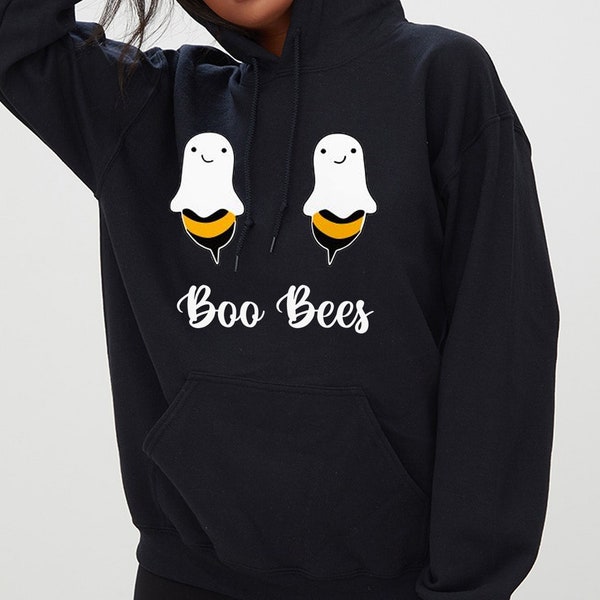Boo bees let it be funny love bees funny novelty slogan women hoodie hood hoody hooded present halloween outfit halloween costume