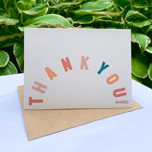 BEDANKT! Kaart set | 4 x 5 inch kaarten + bruine papieren enveloppen (bulk bestelling)