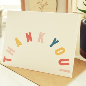 Thank You! Cards | 4 x 5.25 inch Cards + Brown Paper Envelopes image 3
