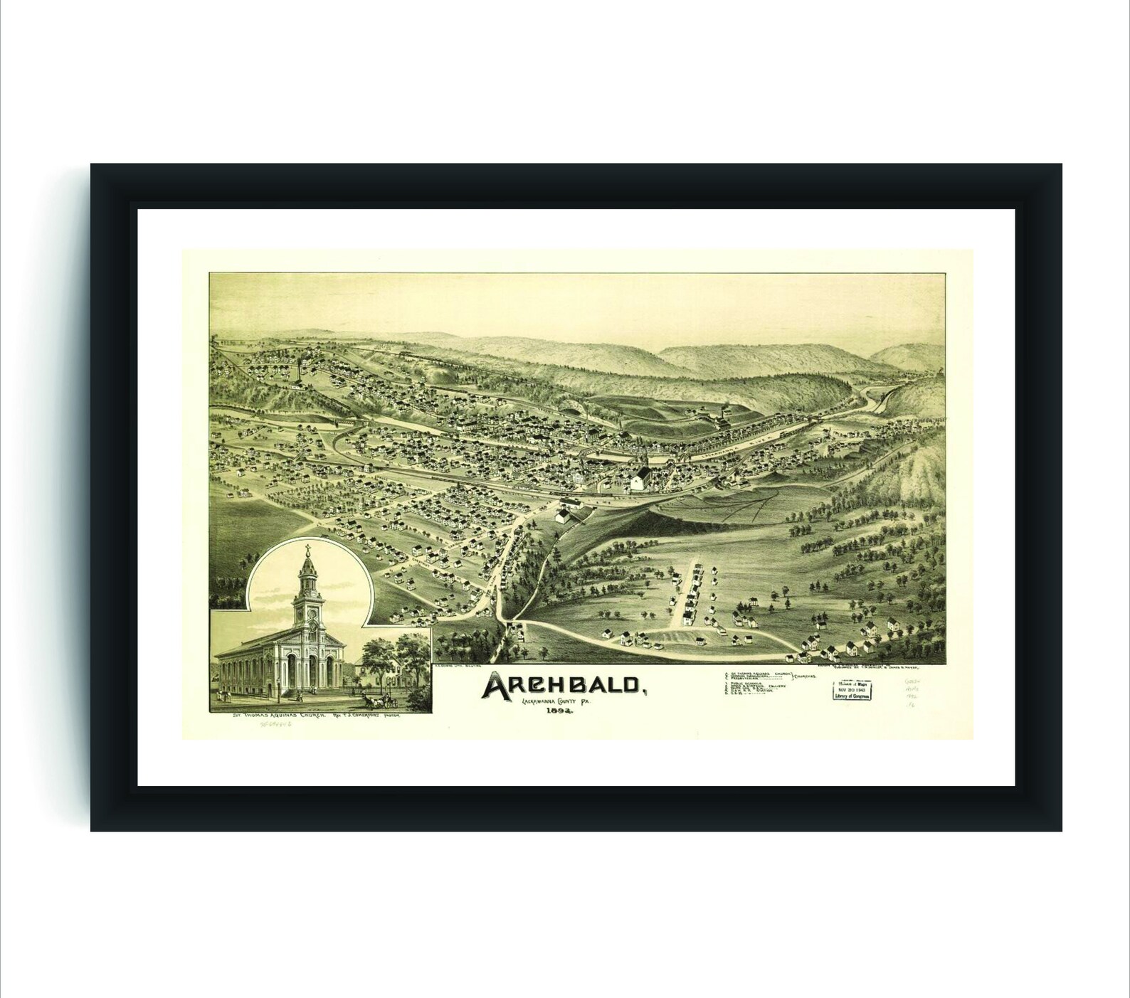 Archbald Pa 1892 Vintage City Maps Restored City Maps vrogue.co