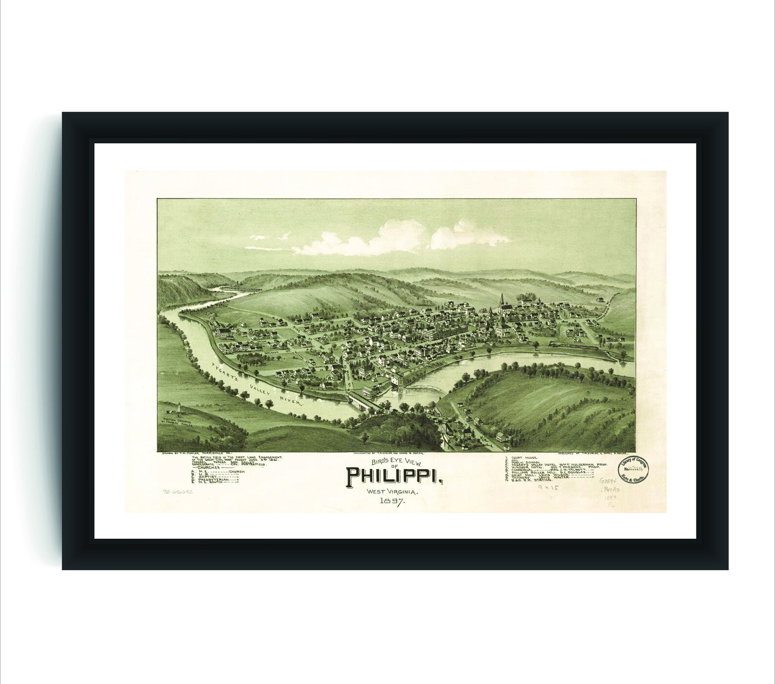 Vintage Philippi WV Map Antique Map Vintage Wall Art Etsy