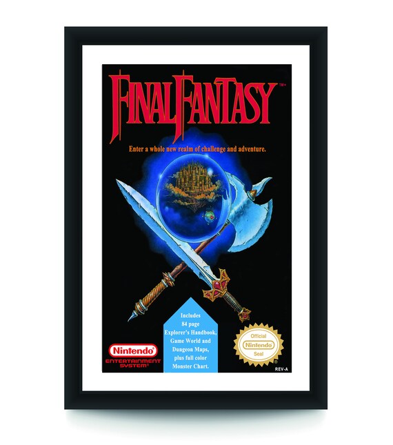 Final Fantasy Video Game Cover Print Retro Video Games Etsy