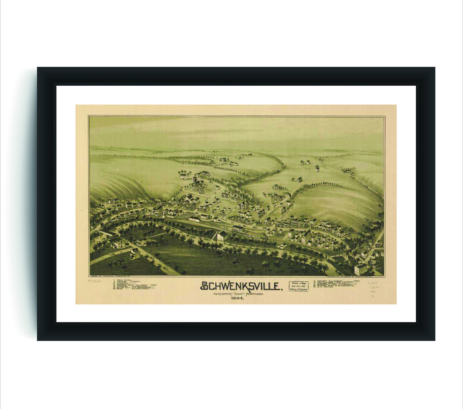 Schwenksville Pa 1894 Vintage City Maps vrogue.co