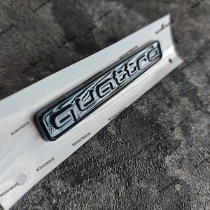Audi Quattro, Audi Sport, Emblem Black Gloss, Gloss Black, New in foil, Badge, for all Audi, for all models, Lettering, New,