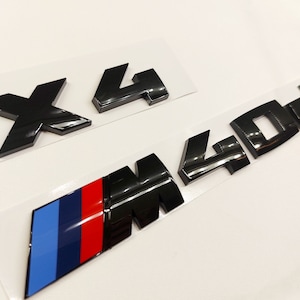 WHEELLA-Schwarz & Rot Carbon Abzeichen Emblem Überzug für BMW