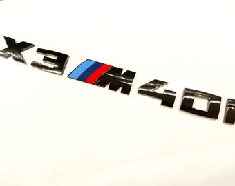 BMW X3M40i emblem, glossy black, new in foil, lettering