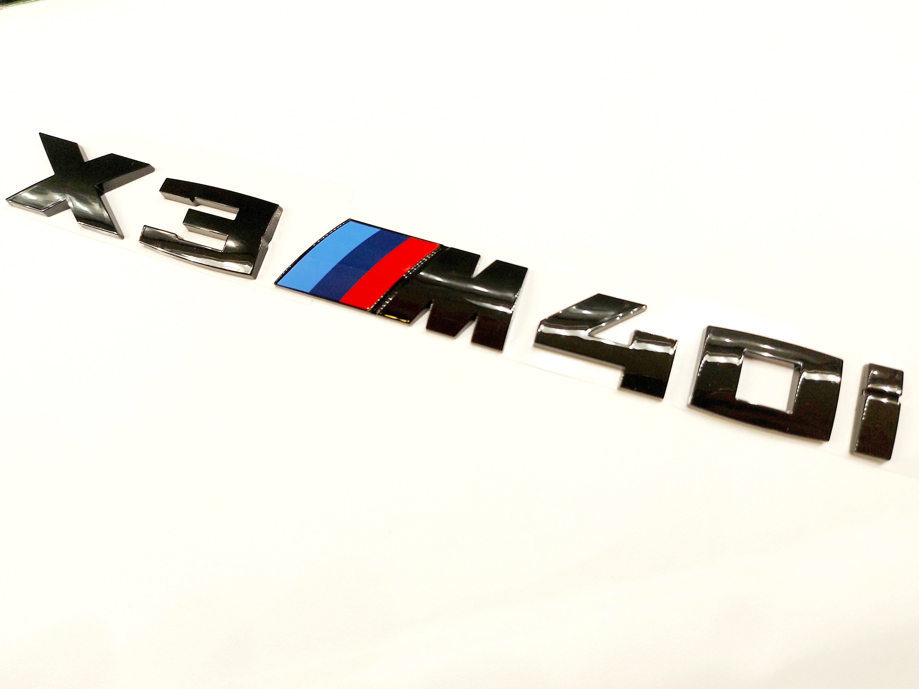 3d Abs Schwarz Chrom Auto Buchstaben Hintere Kofferraum Abzeichen X3 Logo  für BMW X3 F25 Aufkleber Emblem X3 E83 F25 G01 Schriftzug Zubehör