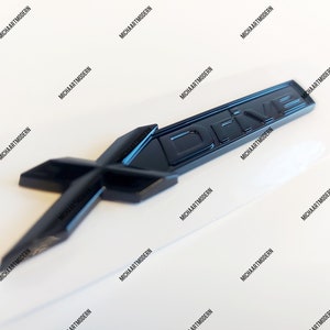 Bmw Xdrive Emblem Black Glossy New in Foil, Lettering, Badge 95x15