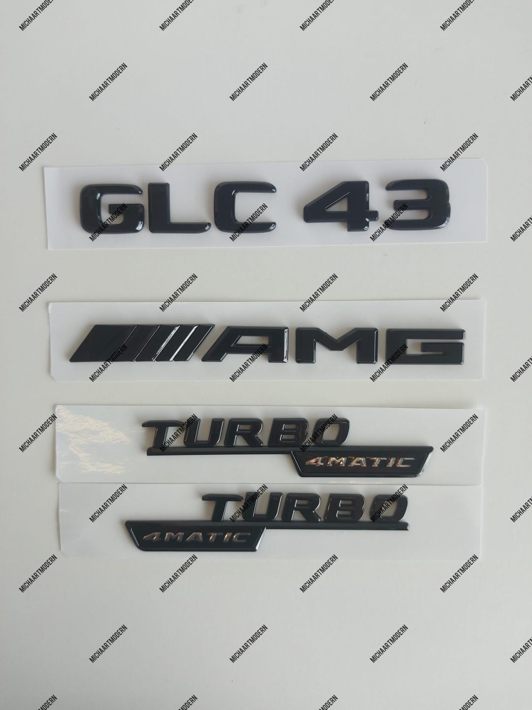GLC 43 Set for Mercedes Benz - Emblem, Black Glossy New in Foil ...