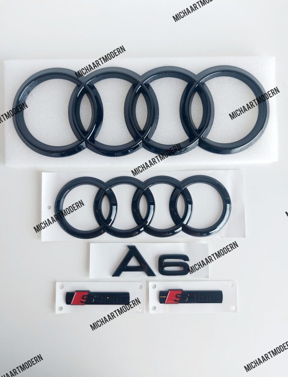 thumbnail interactive-video image 1 of Gloss Black Audi Quattro Rear Logo Emblem - S-Line / Sline Lettering Badge, Tuning & Styling Part 1 of 2