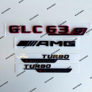 Nuovo set GLC63s per Mercedes Benz, emblema, nero lucido, nuovo in lamina, scritta, stemma, adesivo, GLC 63s X254 ...
