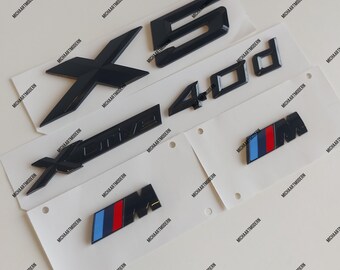 2X BMW Xdrive 40d UND 2X M Wing Badges In Glanz
