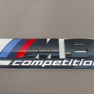 BMW M6 Competition emblem, glossy black, new in foil, lettering... suitable for 6 series,