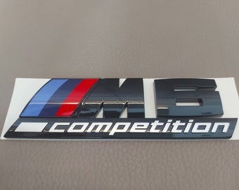 BMW M6 Competition emblem, glossy black, new in foil, lettering... suitable for 6 series,