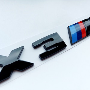 Bmw X3M Emblem Schwarz Glänzend Neuware in Folie, Schriftzug, Badge, Aufkleber