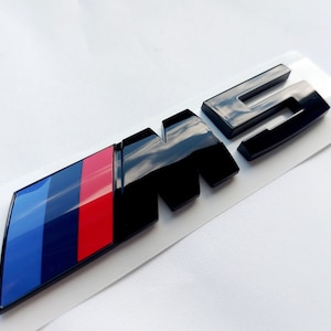 Bmw M5 Emblem Black Glossy New in Foil, Lettering, Badge, Sticker