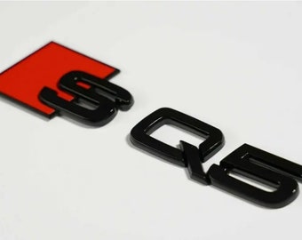 Audi SQ5 front grille emblem, shiny black, new item in foil, grille, lettering.....