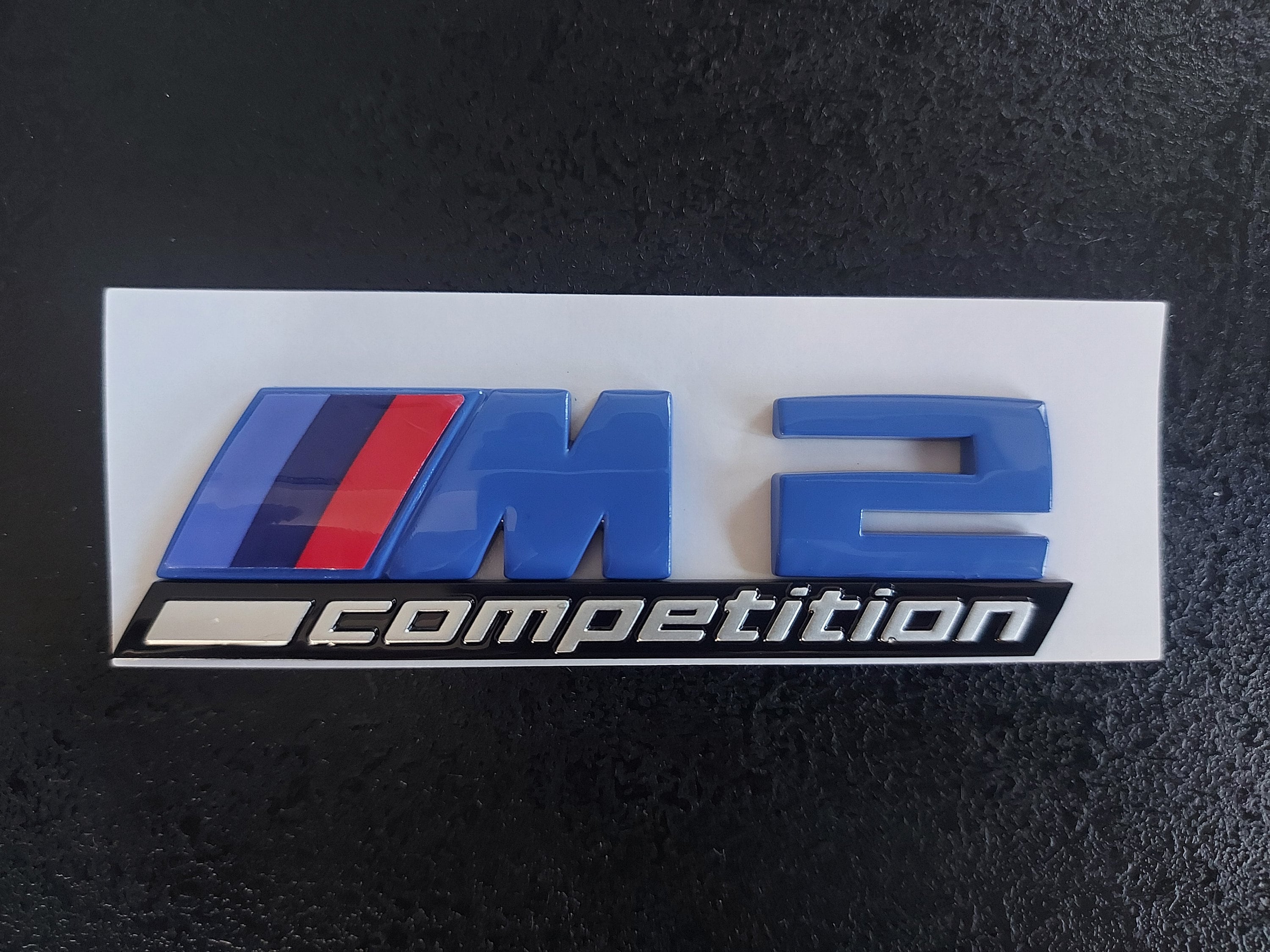 2 Stück 3D Nummernschildhalter BMW M Performance MPower M Technic dreifarbig