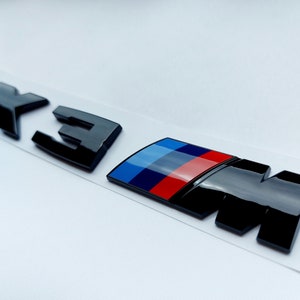 Bmw X3M Emblem Black Glossy New in Foil, Lettering, Badge, Sticker, for all X3 Models