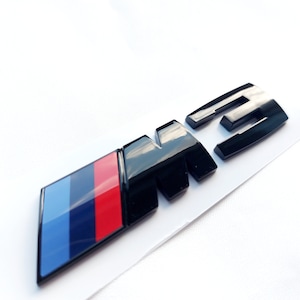 Bmw M3 Emblem Schwarz Glänzend Neuware in Folie, Schriftzug, Badge, Aufkleber