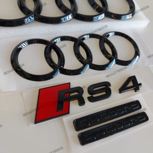 2 decalcomanie adesive POWERED BY AUDI A3 A4 A6 A8 RS3 RS4