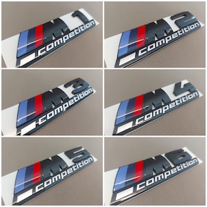 BMW M Competition Emblem, M1, M2, M3, M4, M5, M6...Black glossy, new in foil, lettering....1 Series, 2 Series, 3 Series, 4 Series, 5 Series, 6 Series...
