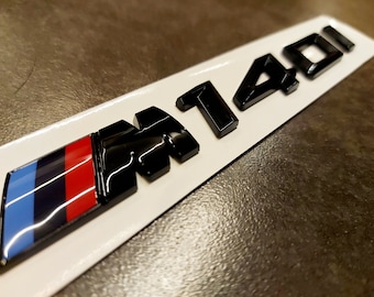 Bmw M140i emblem black glossy new item in foil lettering M240i, M540i, M550i, M335i, M235i, M435i, M535i.....