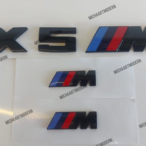 Bmw X5M set, 2 x M emblem for the fenders (45 x 15 mm) +