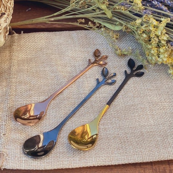 Woodland Inspired Tea Spoons | Herb Spoons | Altar Tools