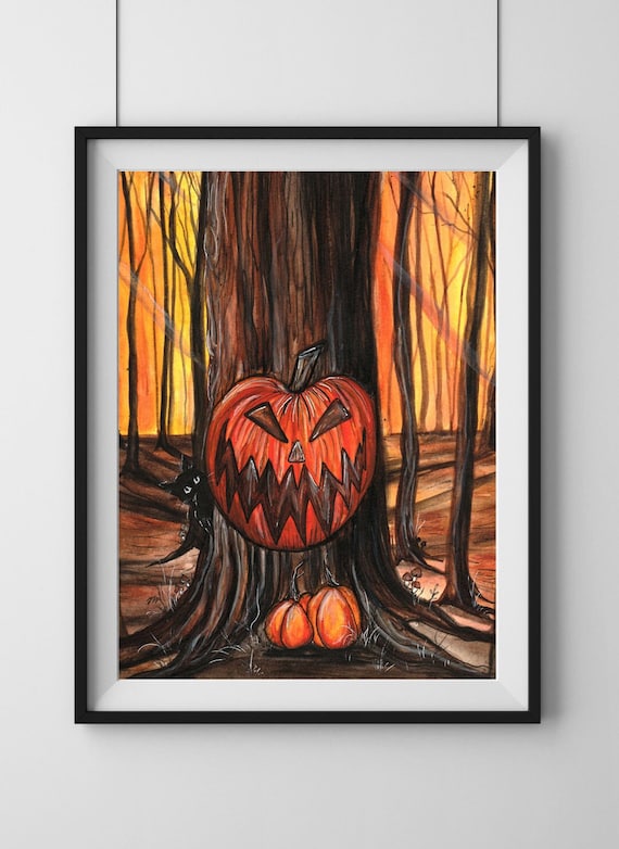 Halloween Door Art Print, the Nightmare Before Christmas Fan Art