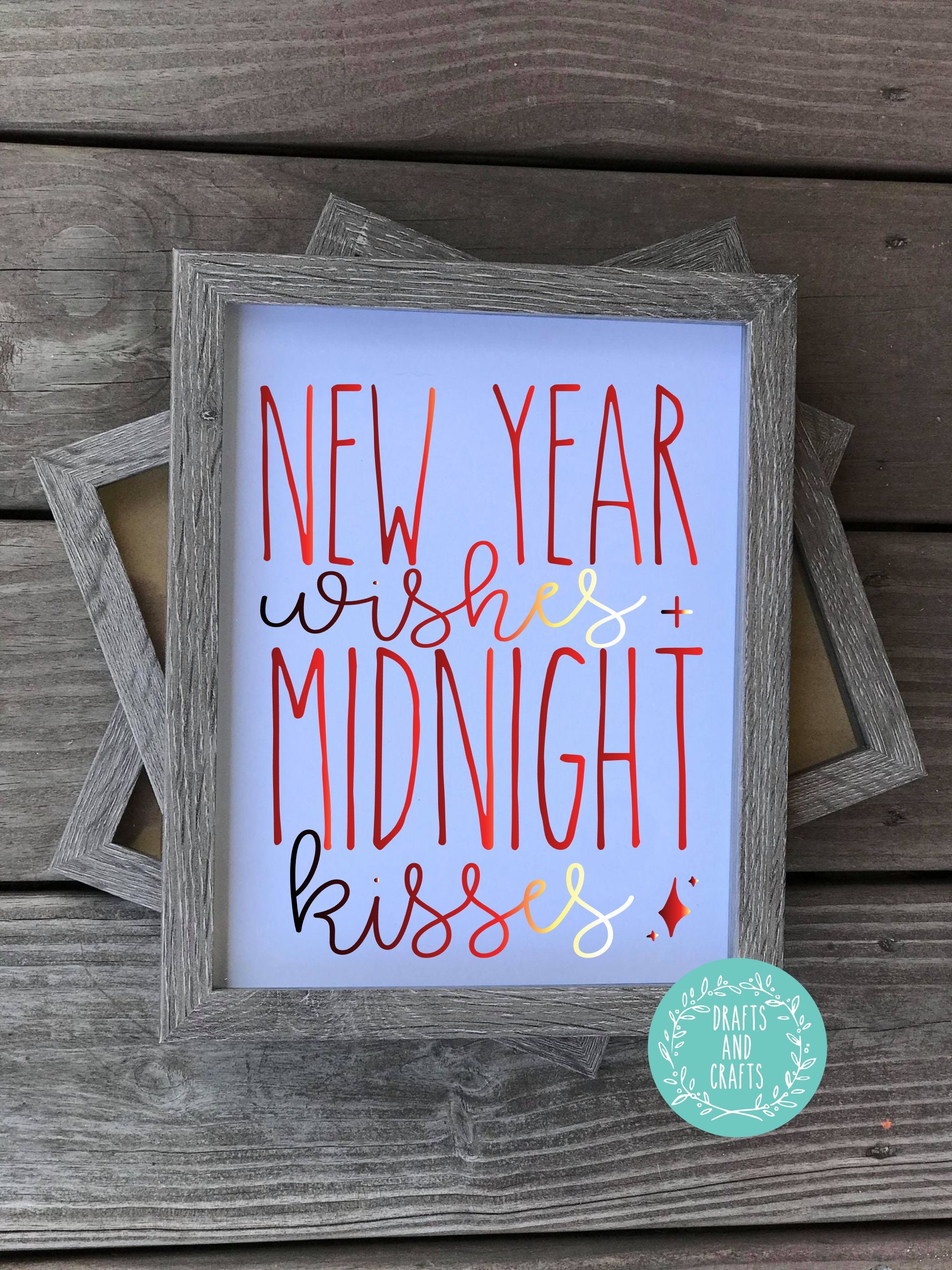 New Years SVG New Year Wishes Midnight Kisses Svg Goodbye 2020 | Etsy