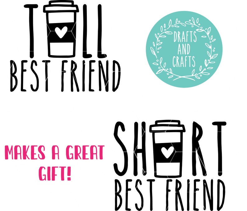 Download Best friend svg tall short best friend gift coffee lovers ...