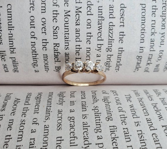 Vintage Diamond Engagement Ring/ Diamond Ring/ Eng