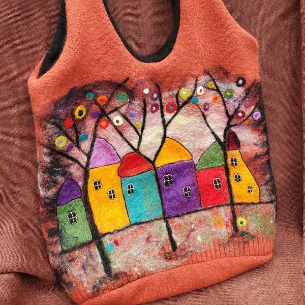 Needle-felted bag