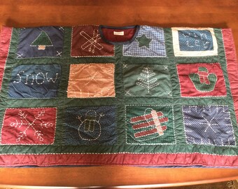 Cappotto invernale trapuntato vintage cucito a mano: giacca poncho rivisitata