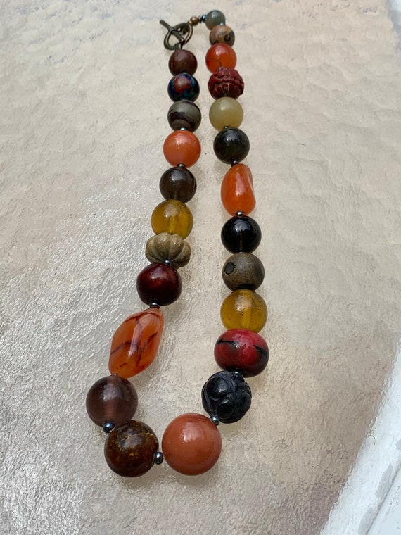 Vintage Colorful Bead Necklace