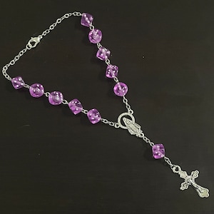 Light Purple Dice Car Rosary