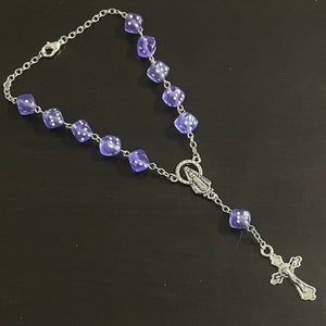 Purple Dice Car Rosary