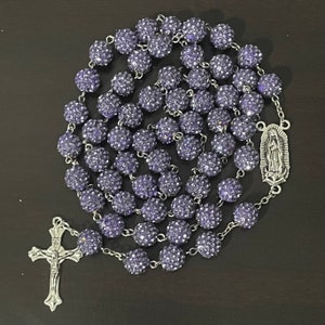 Handmade Purple Glam Rhinestone Rosary