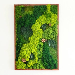 Forest Moss Wall Art | Forest Woodland Ferns Nature Inspired Wall Hanging | Wedding Baby Nursey Gift | Plants Indoor Jungle